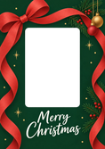 Load image into Gallery viewer, Red Ribbon Bow Photo Upload Christmas Card for Friend
