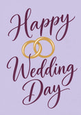 Load image into Gallery viewer, Interlinked Gold Rings Happy Wedding Day Card
