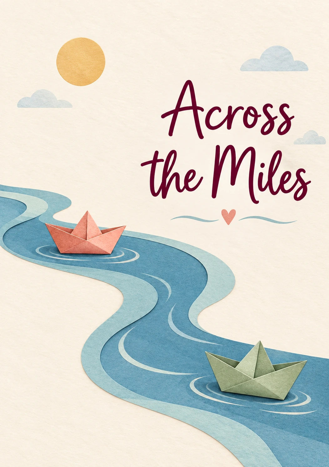 Across the Miles Paper Boats Christmas Card for Grandma