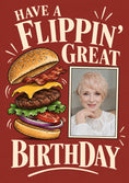Load image into Gallery viewer, Funny Flippin' Great Burger Photo Upload Birthday Card for Her
