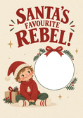 Load image into Gallery viewer, Funny Santa's Favourite Rebel Photo Upload Christmas Card
