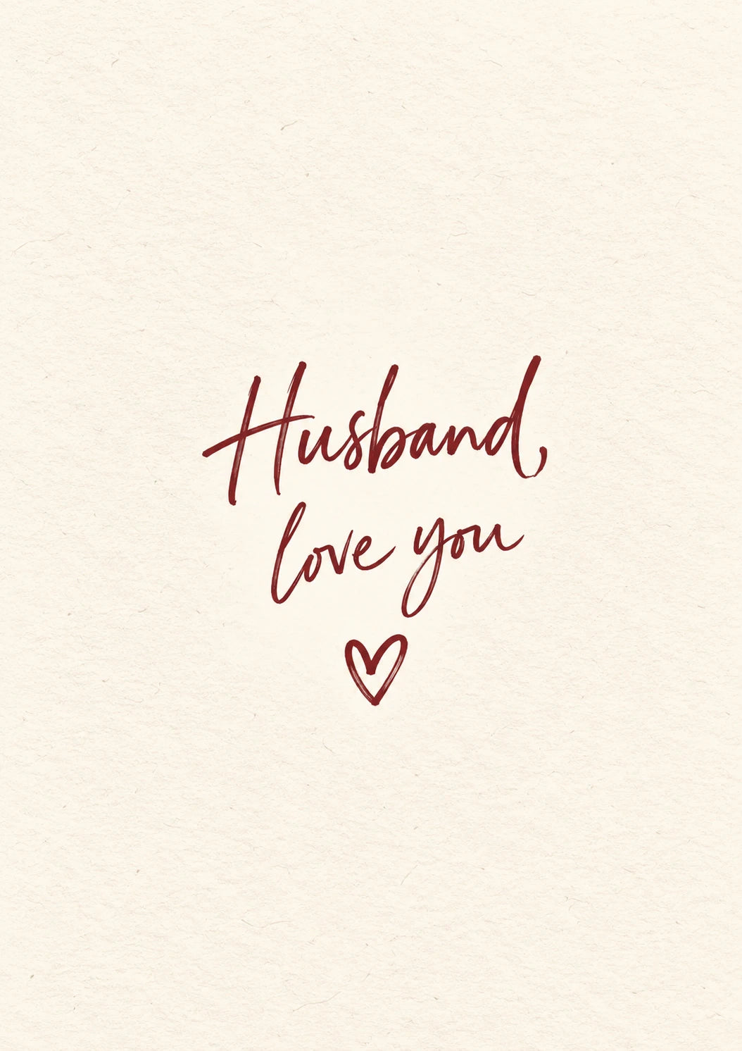 Husband Love You Script Birthday Card for Him