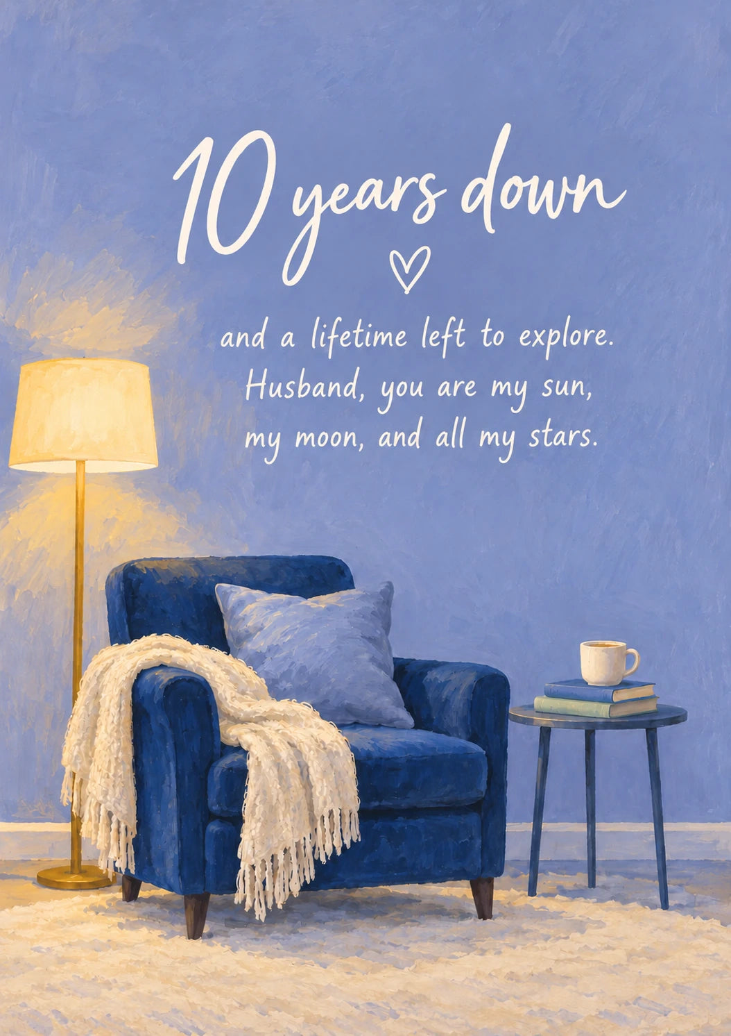 Cosy Armchair 10th Anniversary Card for Him