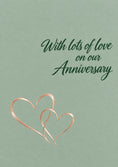 Load image into Gallery viewer, Rose Gold Intertwined Hearts Verse Wife Anniversary Card for Wife
