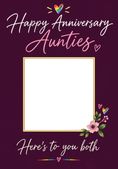 Load image into Gallery viewer, Rainbow Heart Aunties Photo Upload Anniversary Card
