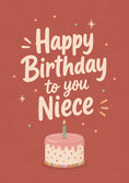 Load image into Gallery viewer, Happy Birthday to You Niece Cake Birthday Card for Her
