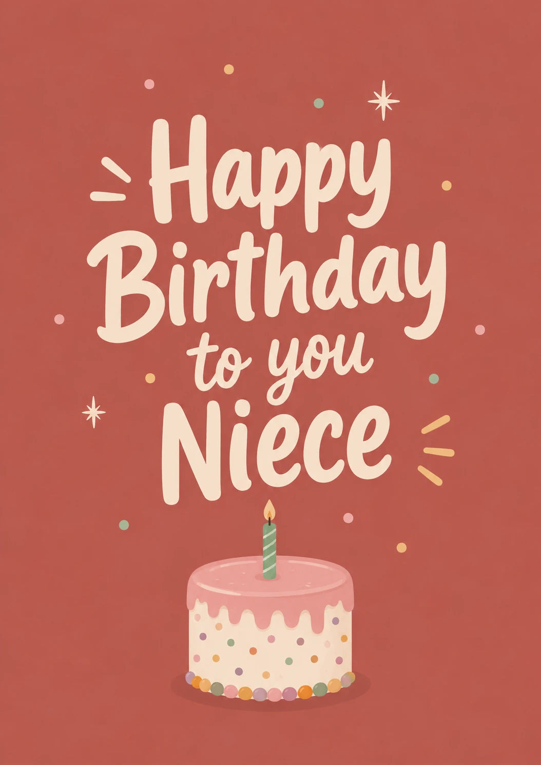 Happy Birthday to You Niece Cake Birthday Card for Her