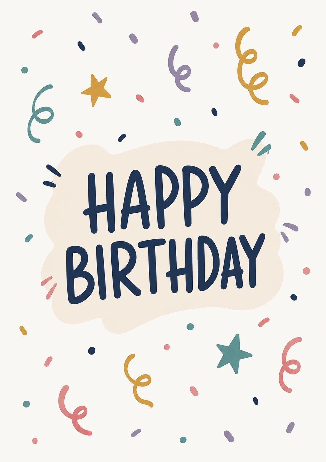 Birthdays - Personalised Card — with punch holes