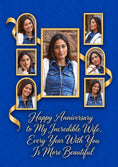 Load image into Gallery viewer, Anniversary - Personalised Card — with punch holes

