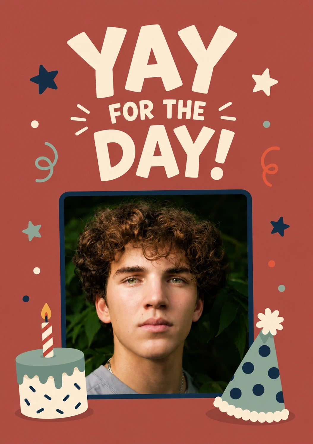 Birthdays - Personalised Card — with punch holes