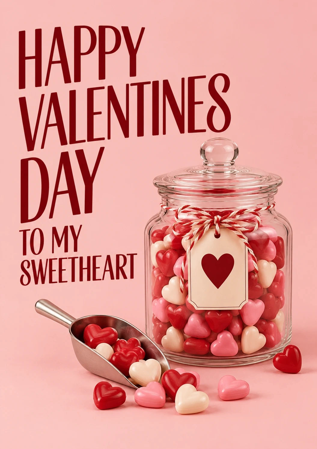 Valentine's day - Personalised Card — with punch holes