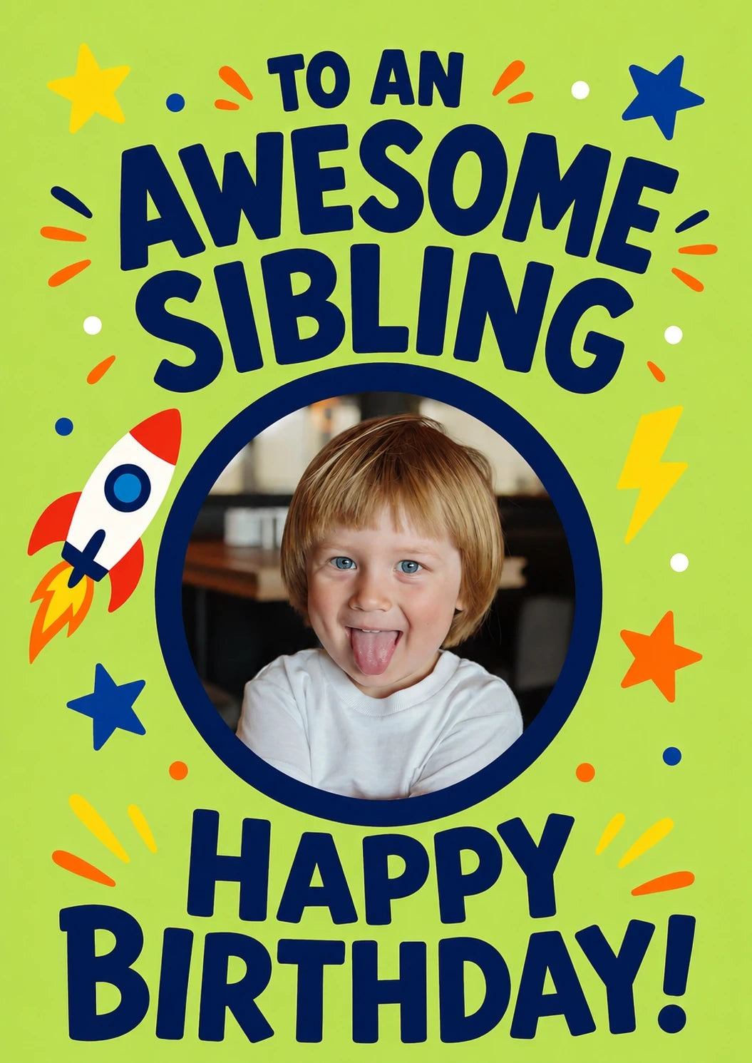 Birthdays - Personalised Card — with punch holes