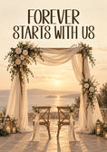 Load image into Gallery viewer, Rustic Floral Arch Forever Starts With Us Valentine's Day Card for Fiancée
