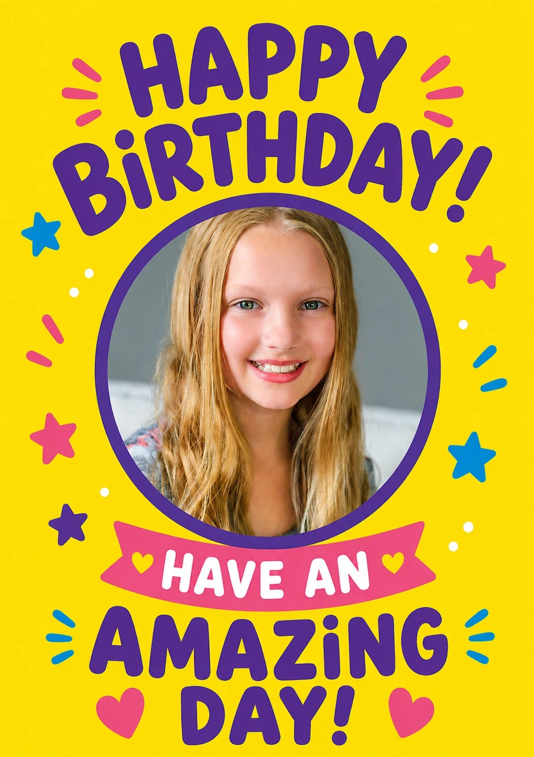 Birthdays - Personalised Card — with punch holes