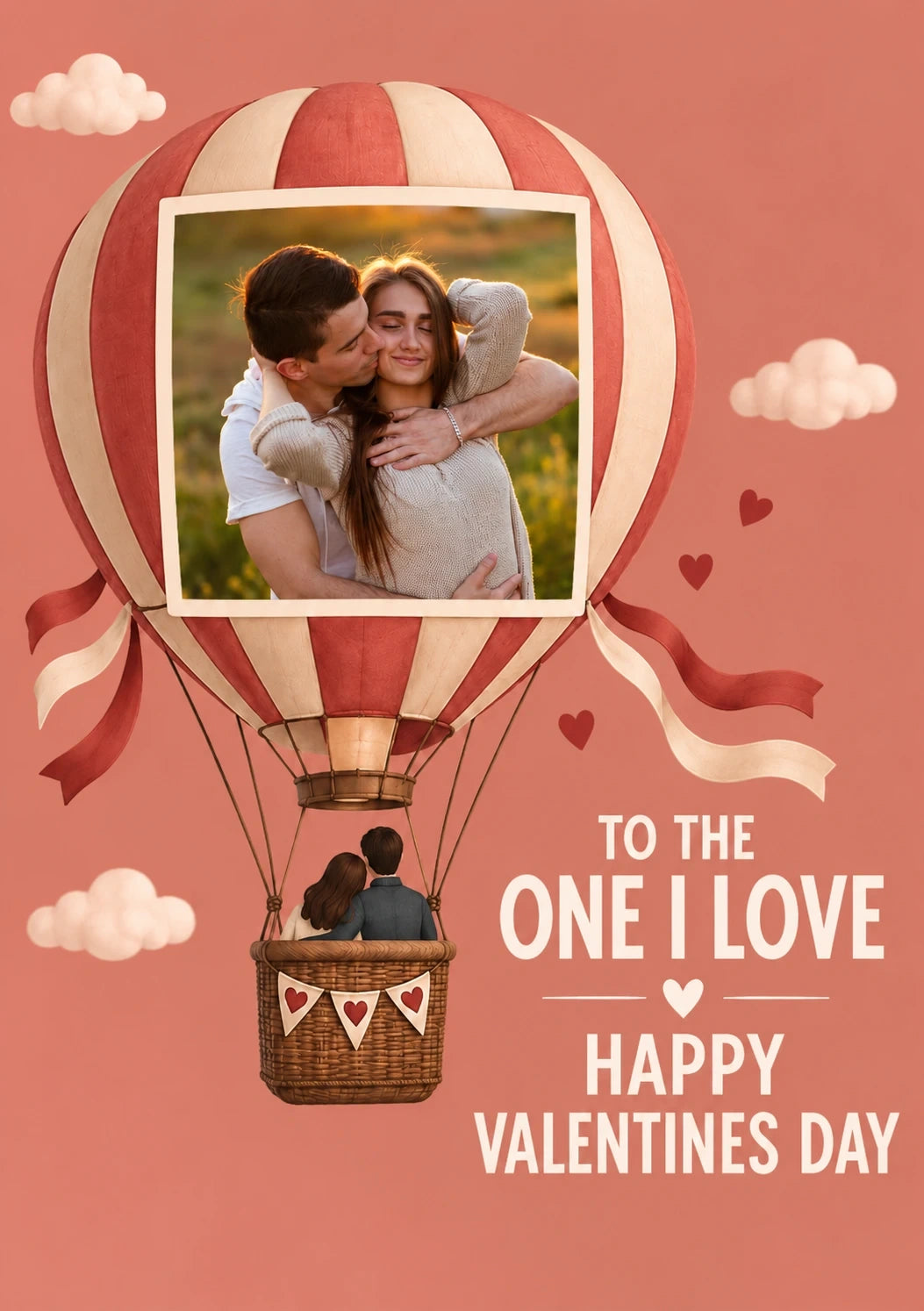 Valentine's day - Personalised Card — with punch holes