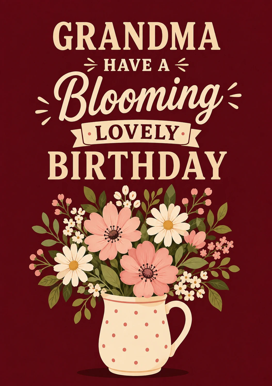 Grandma Blooming Lovely Floral 85th Birthday Card for Her