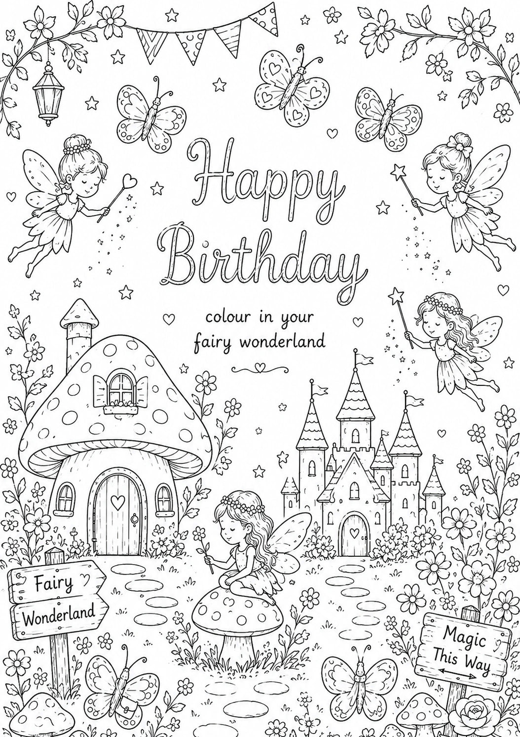 Birthdays - Personalised Card — with punch holes