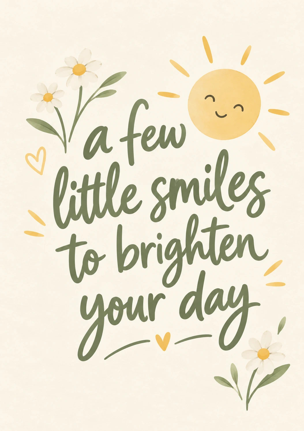 Sunshine Daisy Little Smiles Friendship Card for Granddaughter