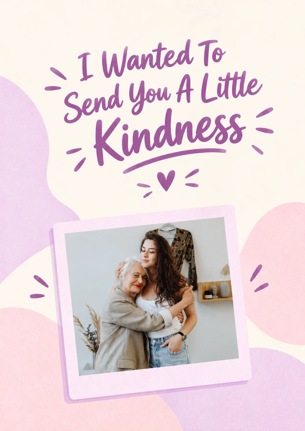 Little Kindness Sentiment Photo Upload Friendship Card for Granddaughter