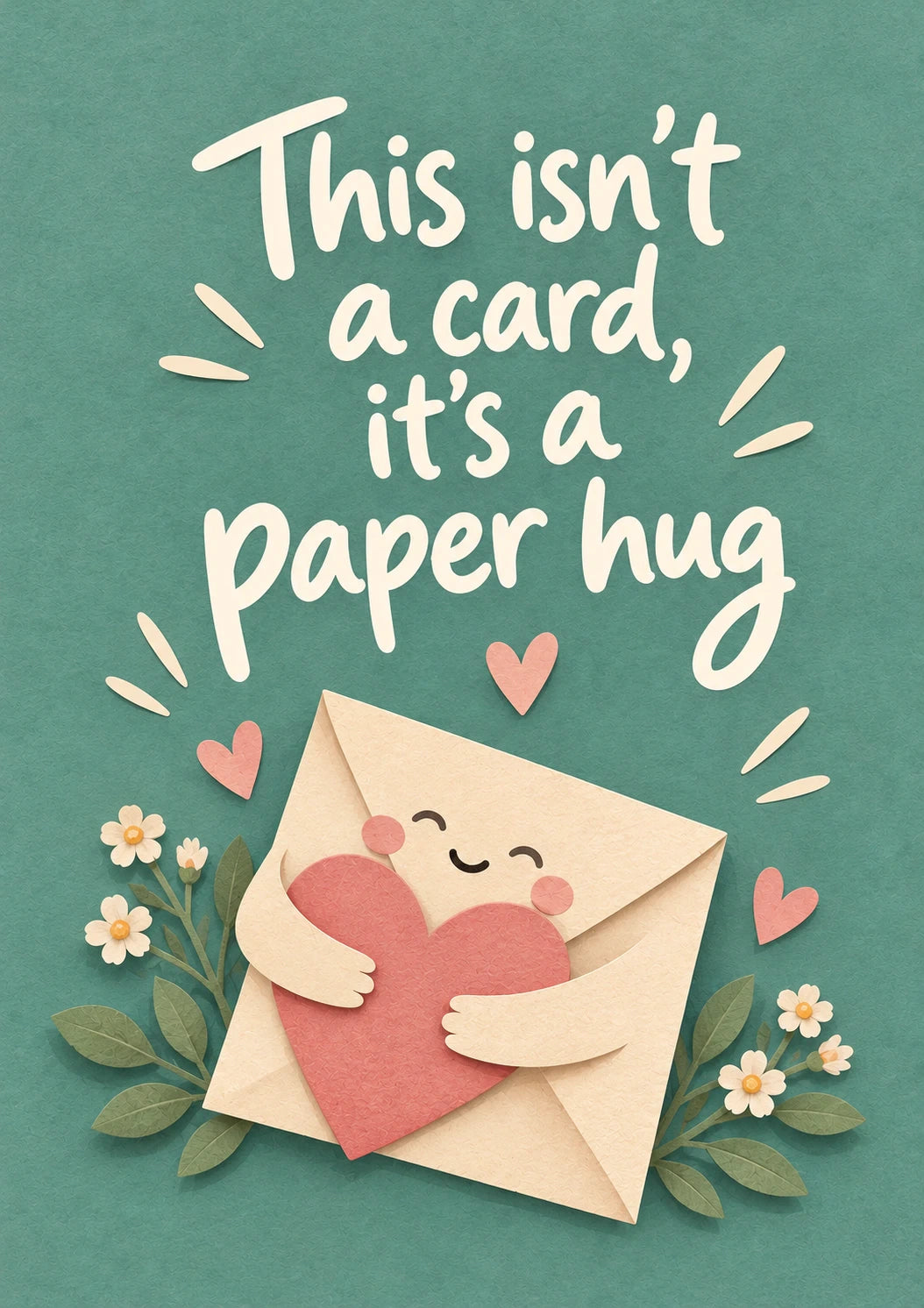 Paper Hug Envelope friendship Card for Mum