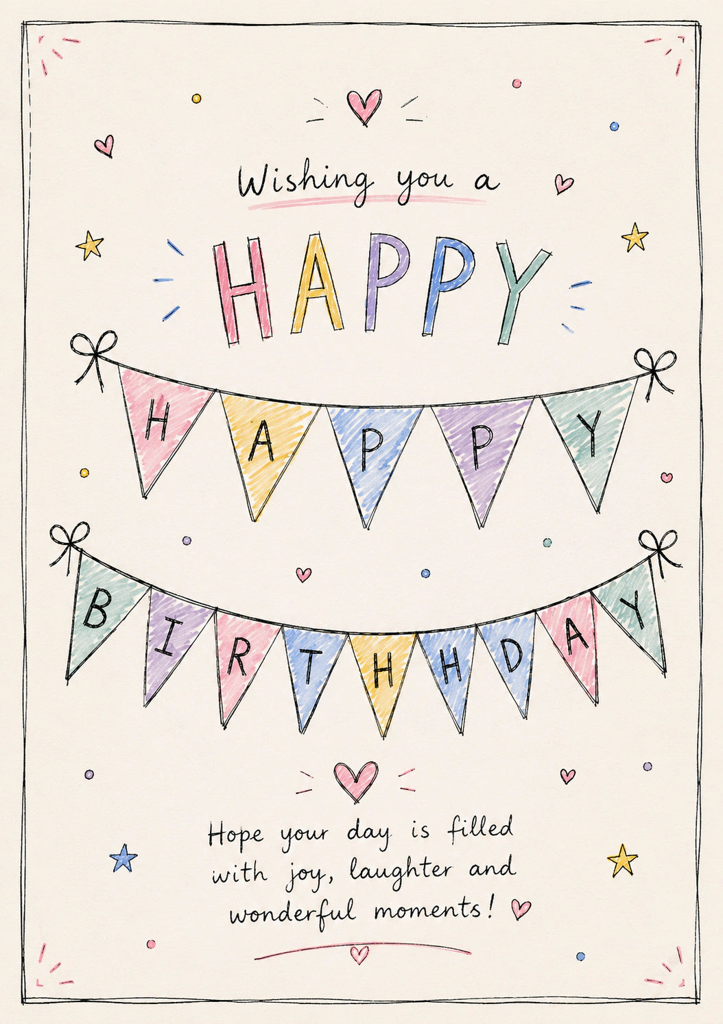 Birthday - Personalised Card — with punch holes