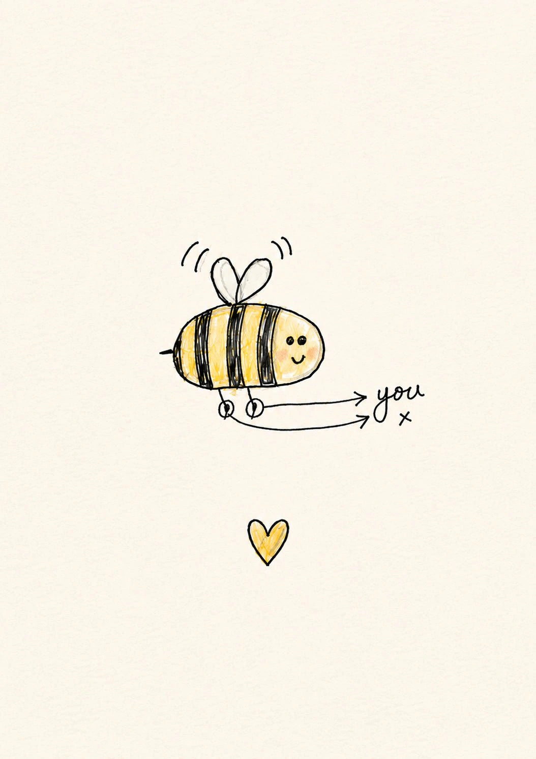 Cute Bee Pointing Arrows Anniversary Card
