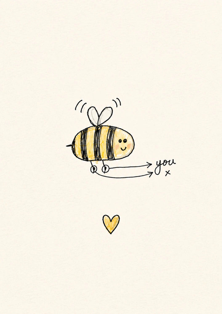 Cute Bee Pointing Arrows Anniversary Card