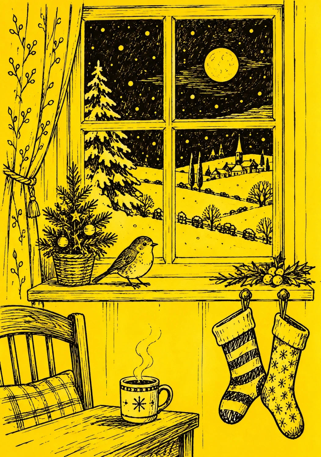 Christmas - Personalised Card — with punch holes