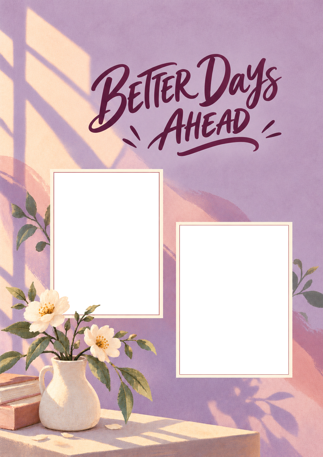 Better Days Ahead Floral Photo Upload Friendship Card for Wife