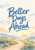 Load image into Gallery viewer, Watercolour Sunrise Path Sympathy friendship Card for Niece

