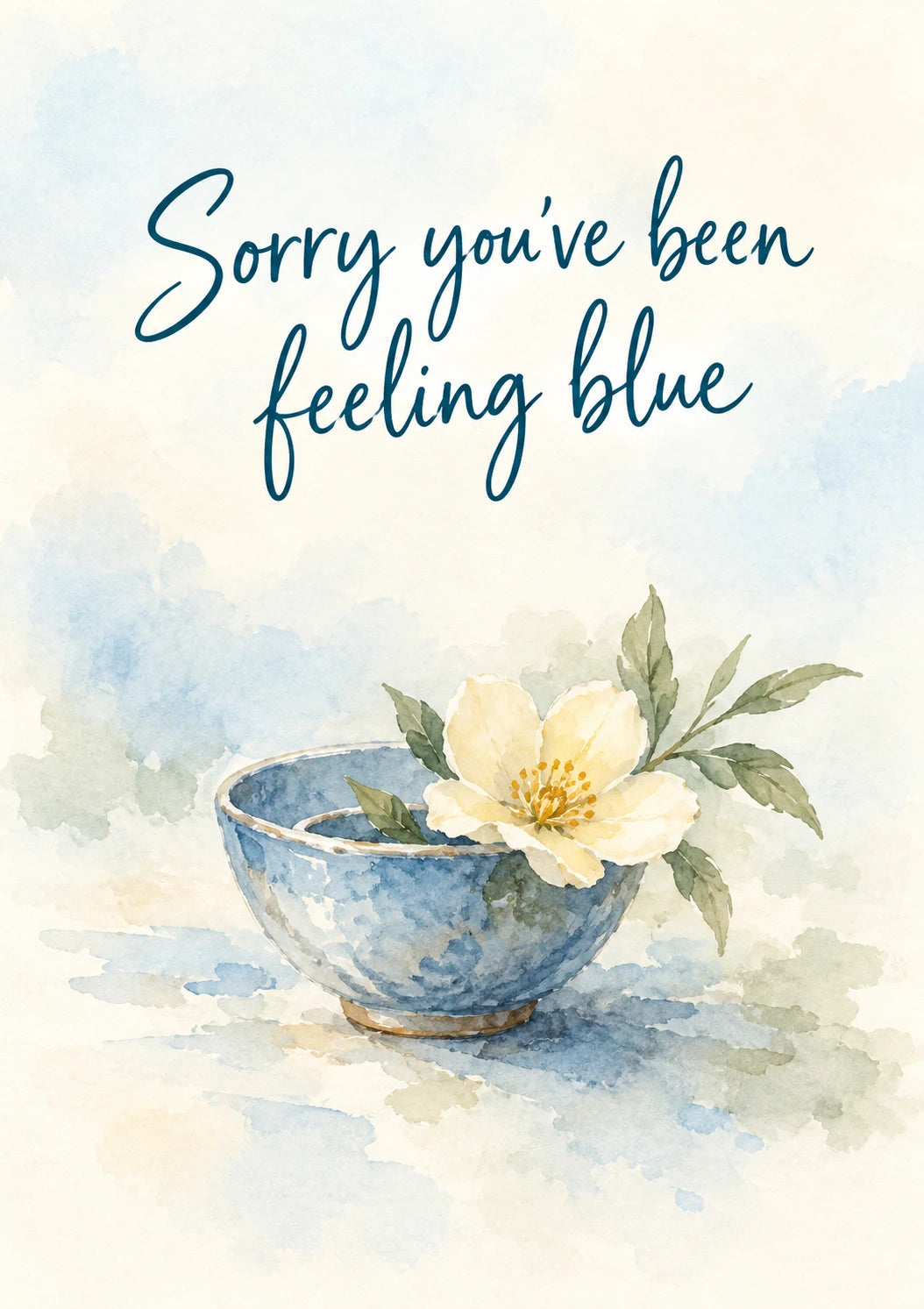 Sorry You've Been Feeling Blue friendship Card for Mum
