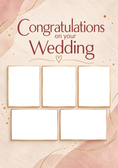 Load image into Gallery viewer, Romantic Blush Floral Multiple Photo Upload Wedding Card for Dad and Partner

