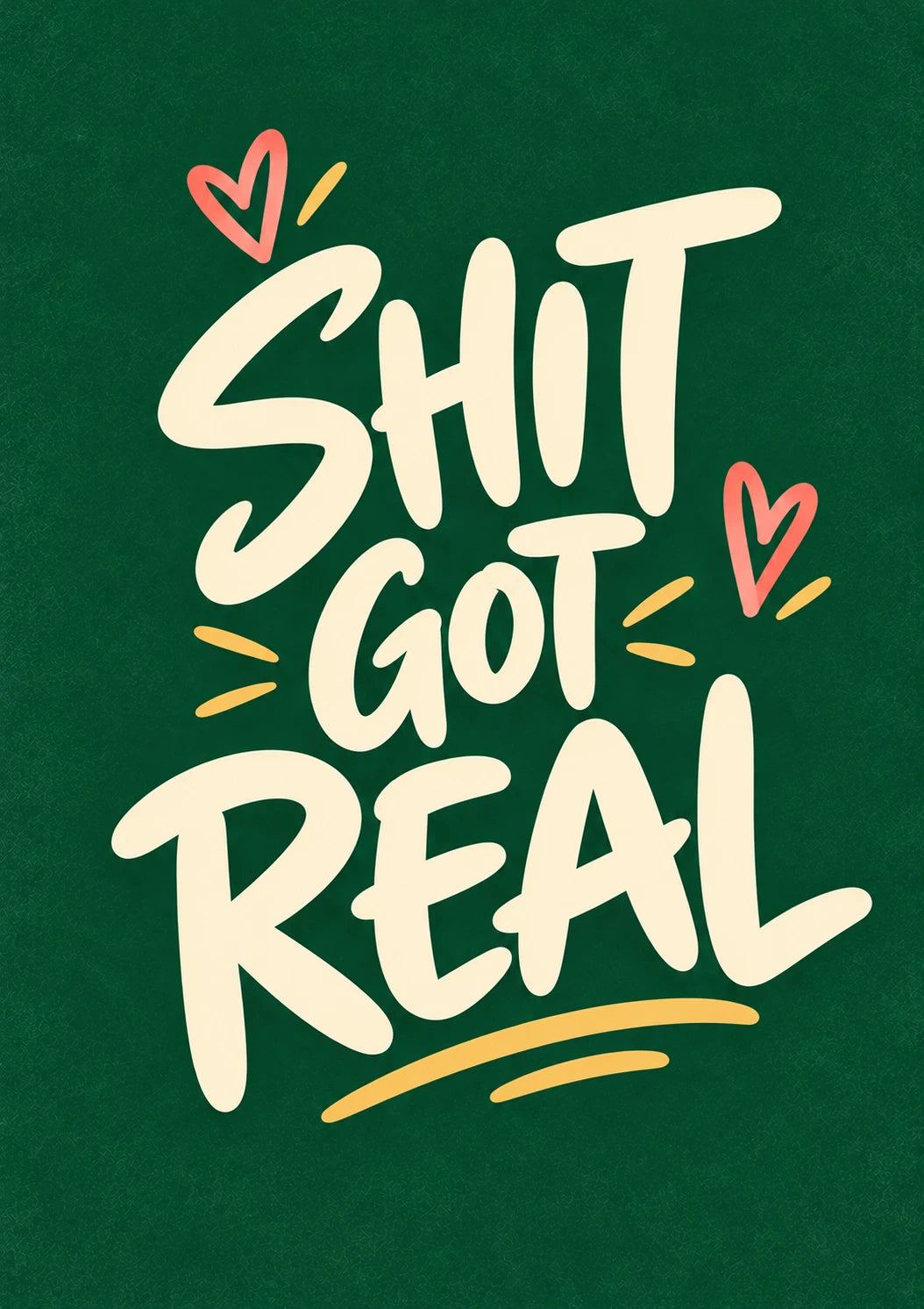 Funny Shit Got Real Wedding Card for Brother