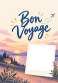 Load image into Gallery viewer, Bon Voyage Sunset Scene Photo Upload Friendship Card for Girlfriend
