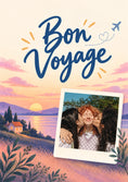 Load image into Gallery viewer, Bon Voyage Sunset Scene Photo Upload Friendship Card for Girlfriend
