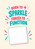 Load image into Gallery viewer, Funny Born to Sparkle Photo Upload Friendship Card for Niece
