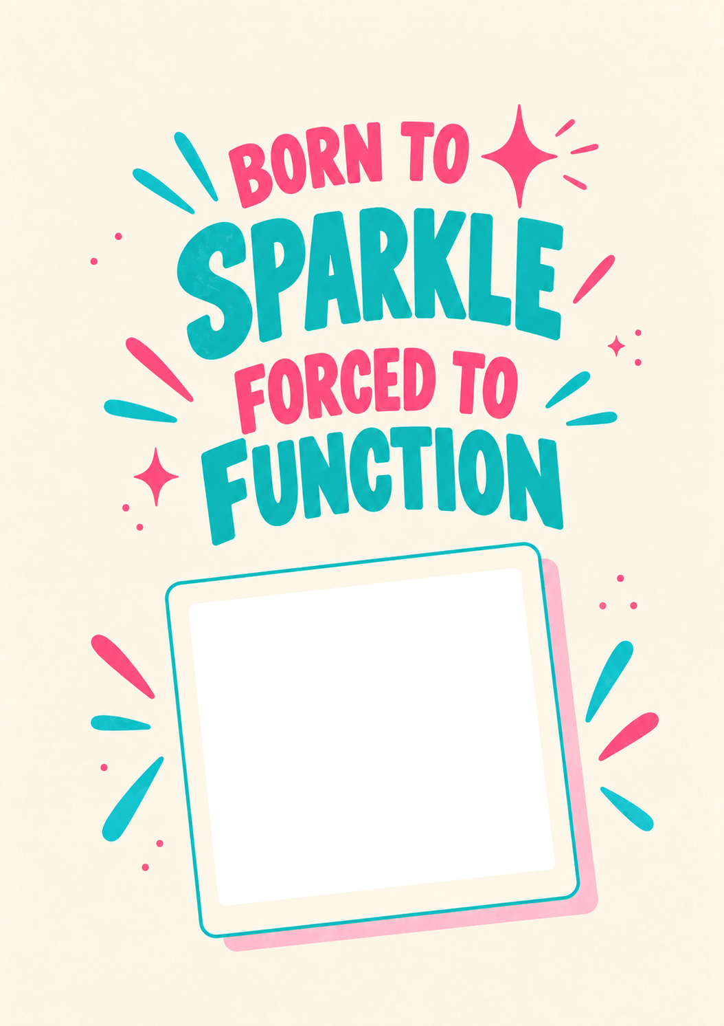 Funny Born to Sparkle Photo Upload Friendship Card for Niece
