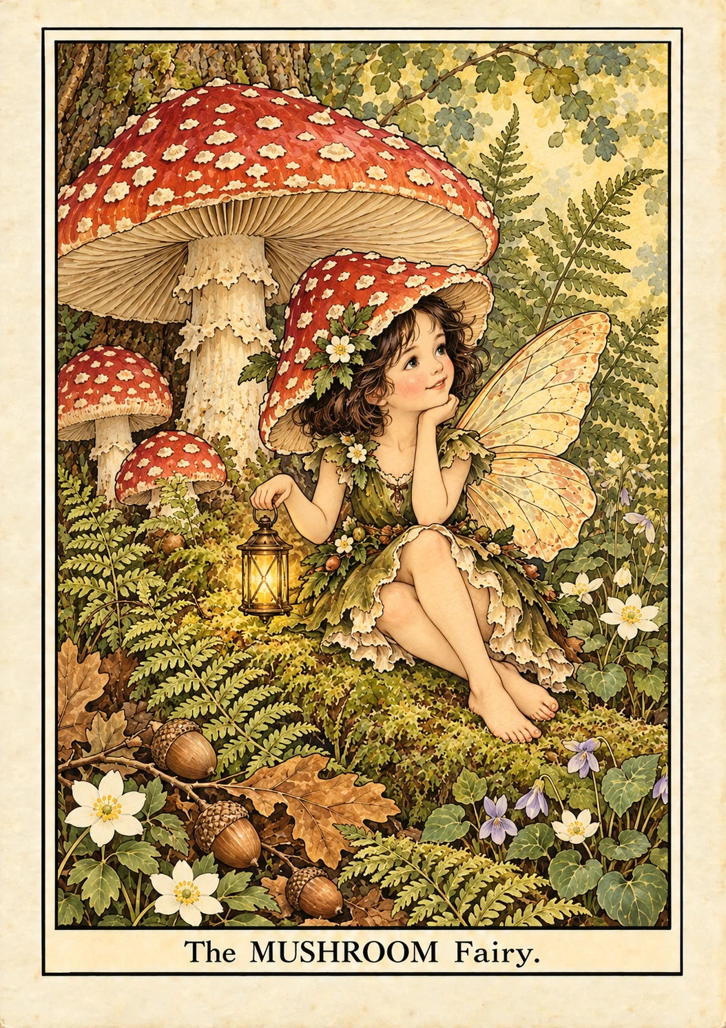 Enchanted Mushroom Fairy Birthday Card for Daughter