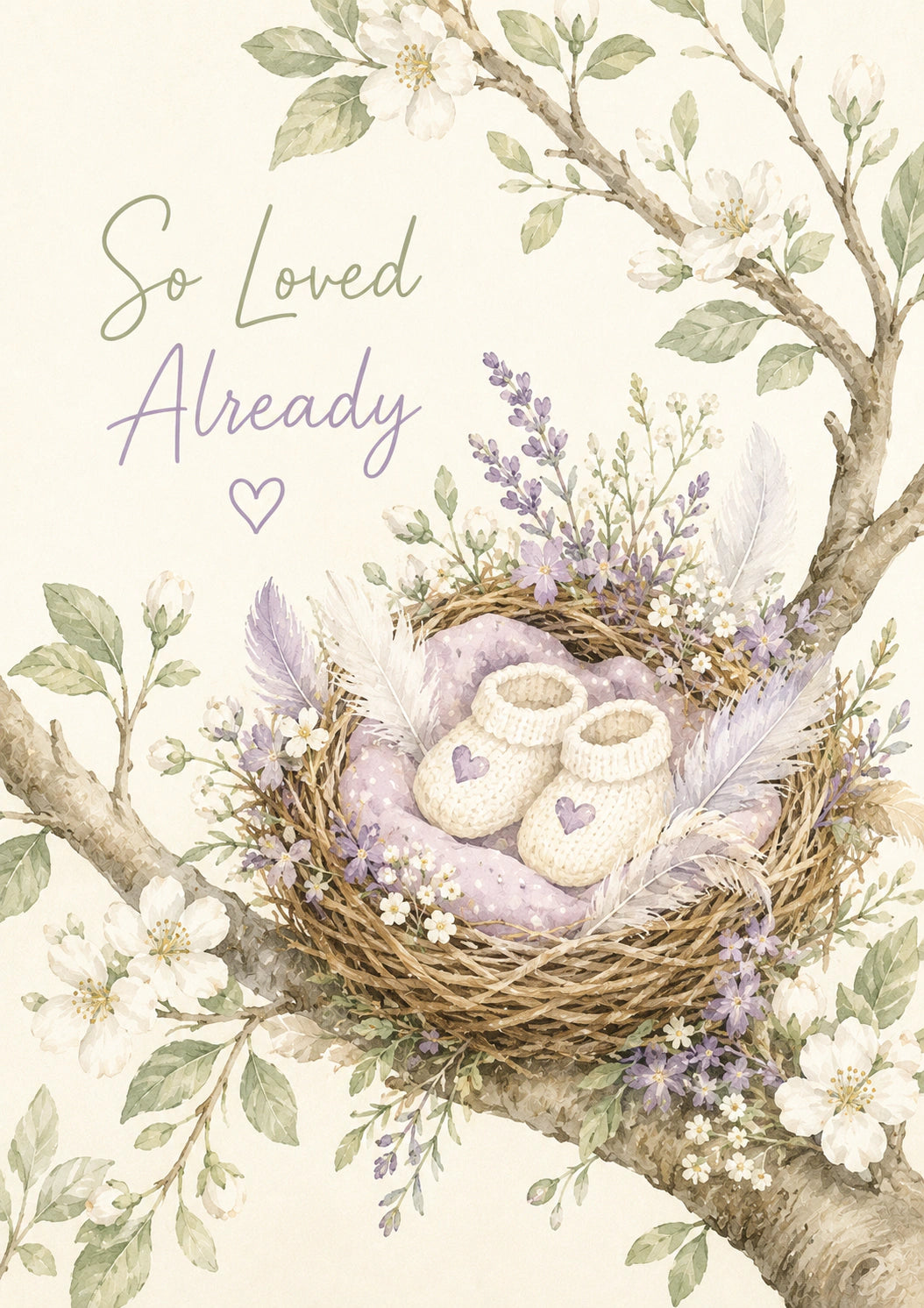 New Baby - Personalised Card — with punch holes