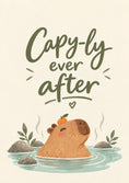 Load image into Gallery viewer, Funny Capy-ly Ever After Capybara Wedding Card for Brother and Partner
