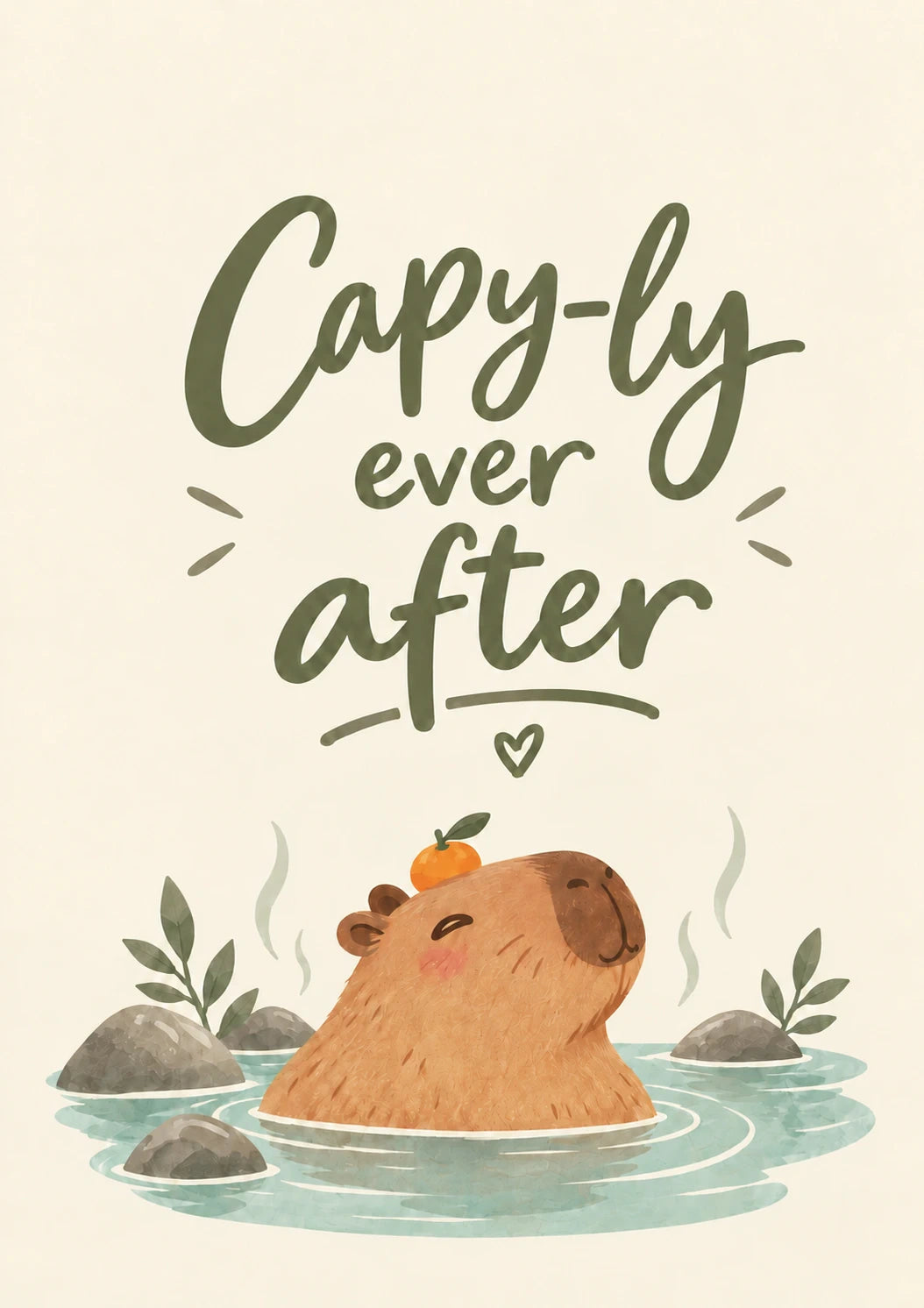 Funny Capy-ly Ever After Capybara Wedding Card for Brother and Partner