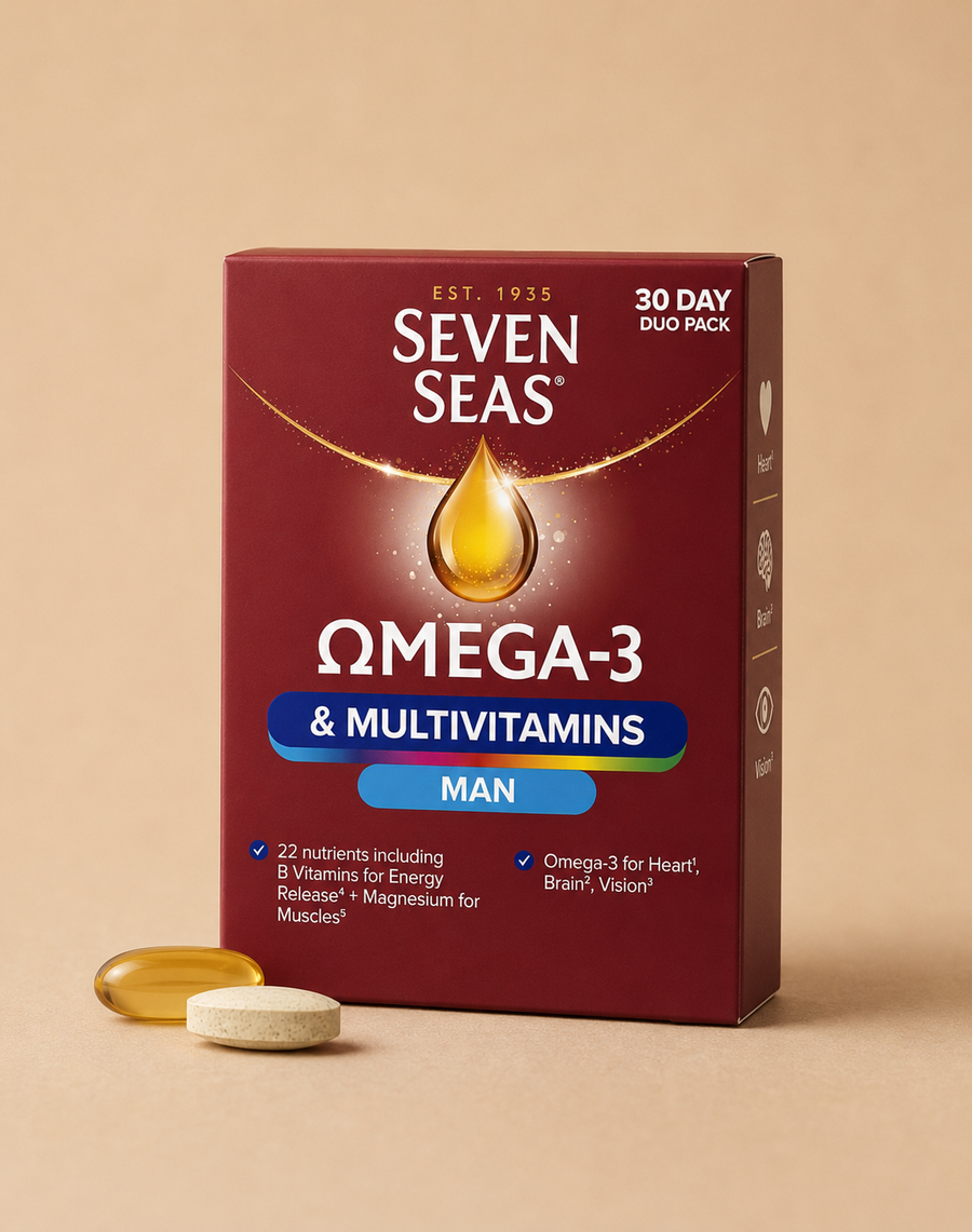 Seven Seas Omega-3 & Multivitamins for Men – 30-Day Duo Pack