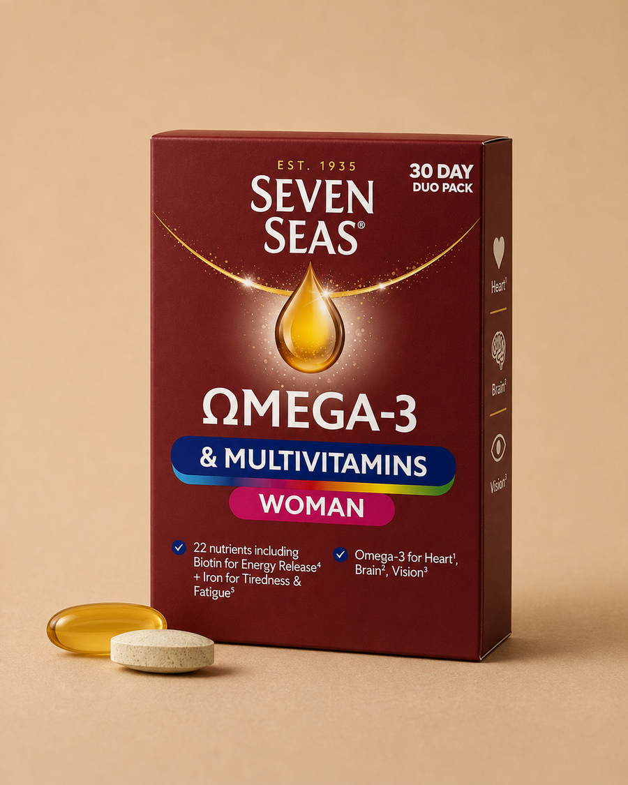 Seven Seas Omega-3 & Multivitamins for Women – 30-Day Duo Pack