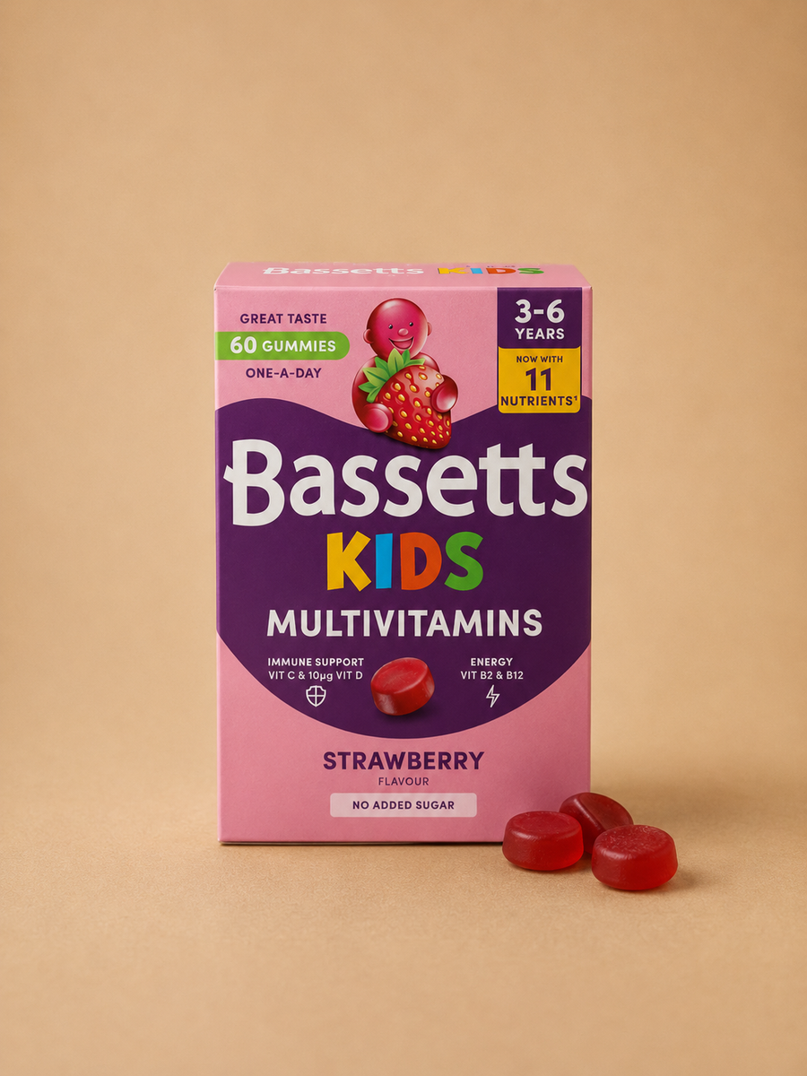 Bassetts Kids Multivitamin Strawberry Gummies – 60 Pack