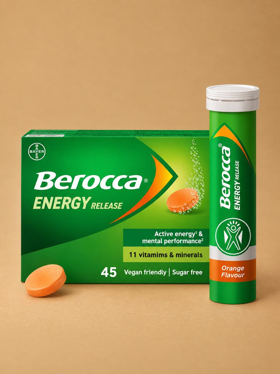 Berocca Orange Effervescent Vitamins – 45 Tablets