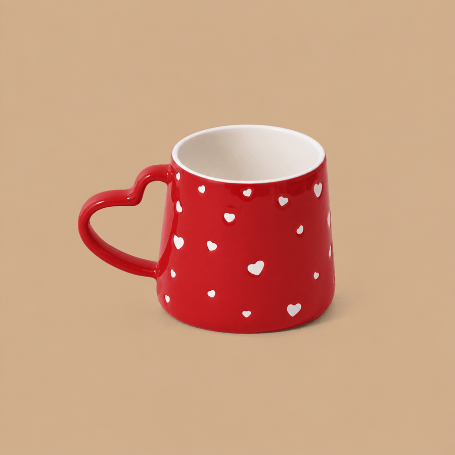Red Heart Ceramic Mug