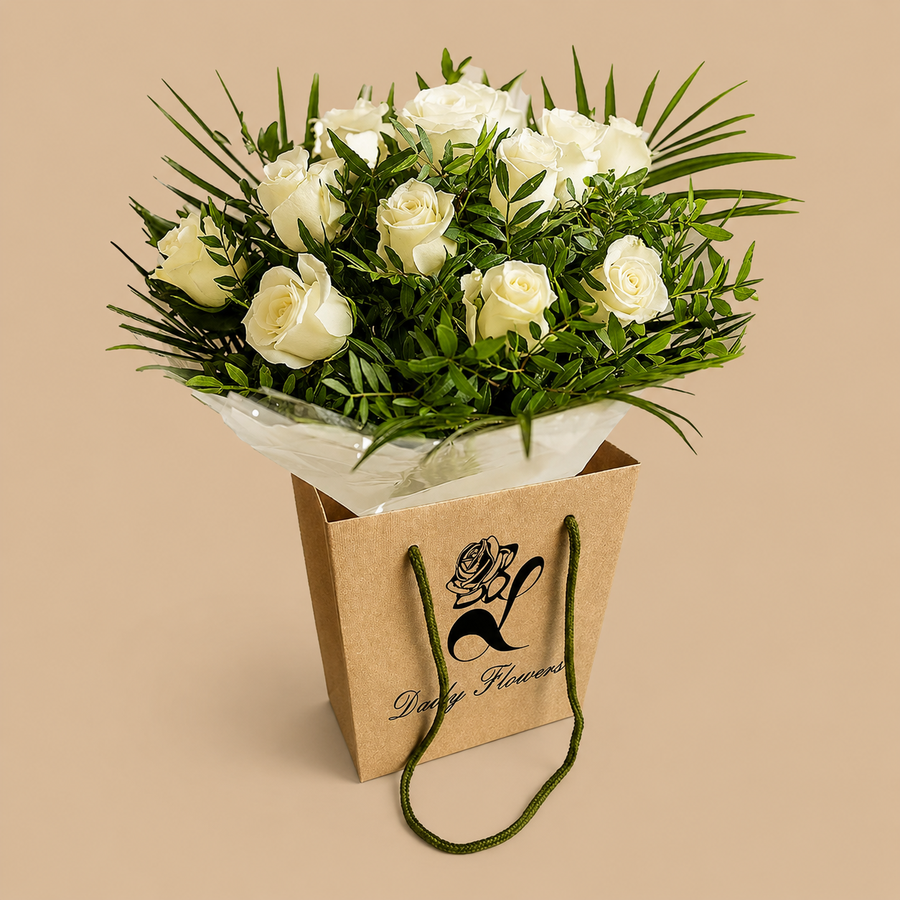 Pure Delight White Rose Bouquet