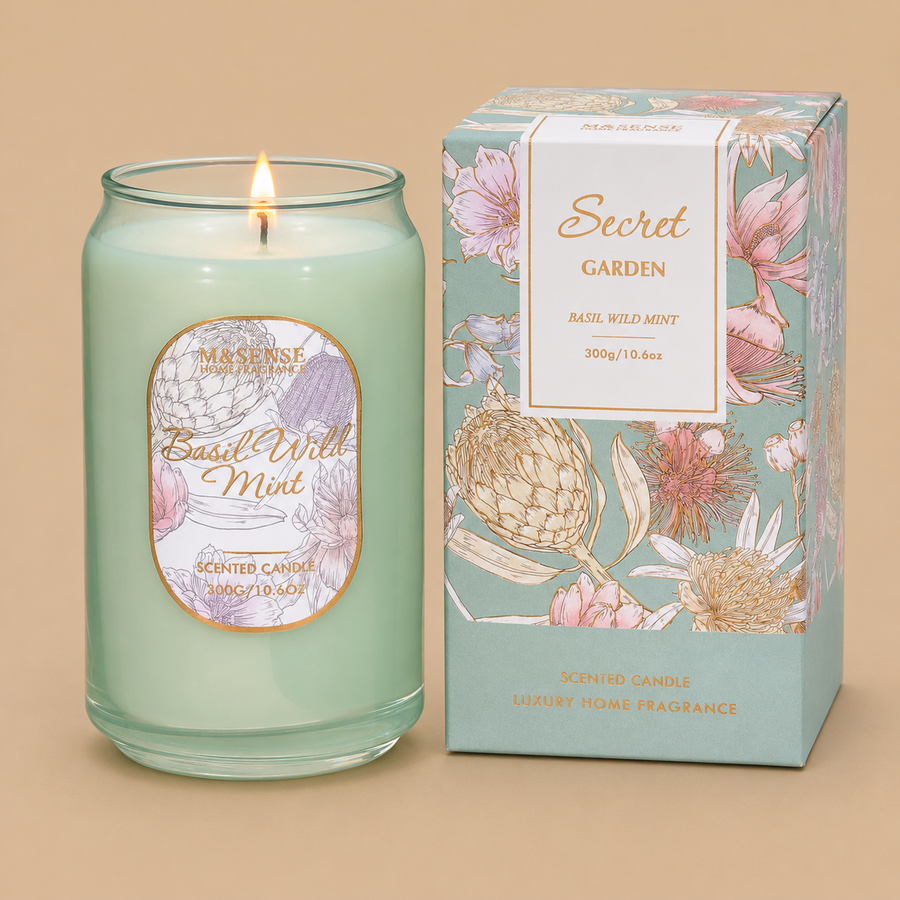 M&SENSE Basil & Wild Mint Candle