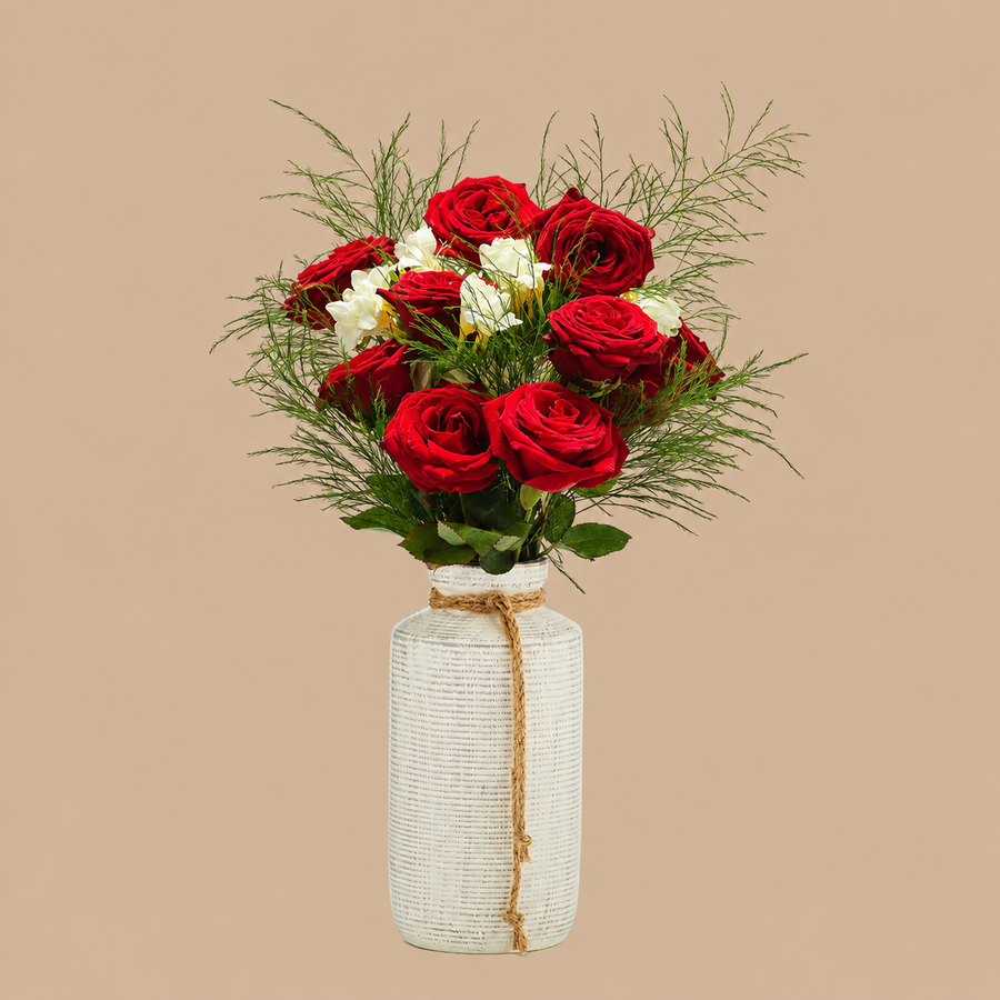 Red Romance Luxury Fresh Flower Bouquet