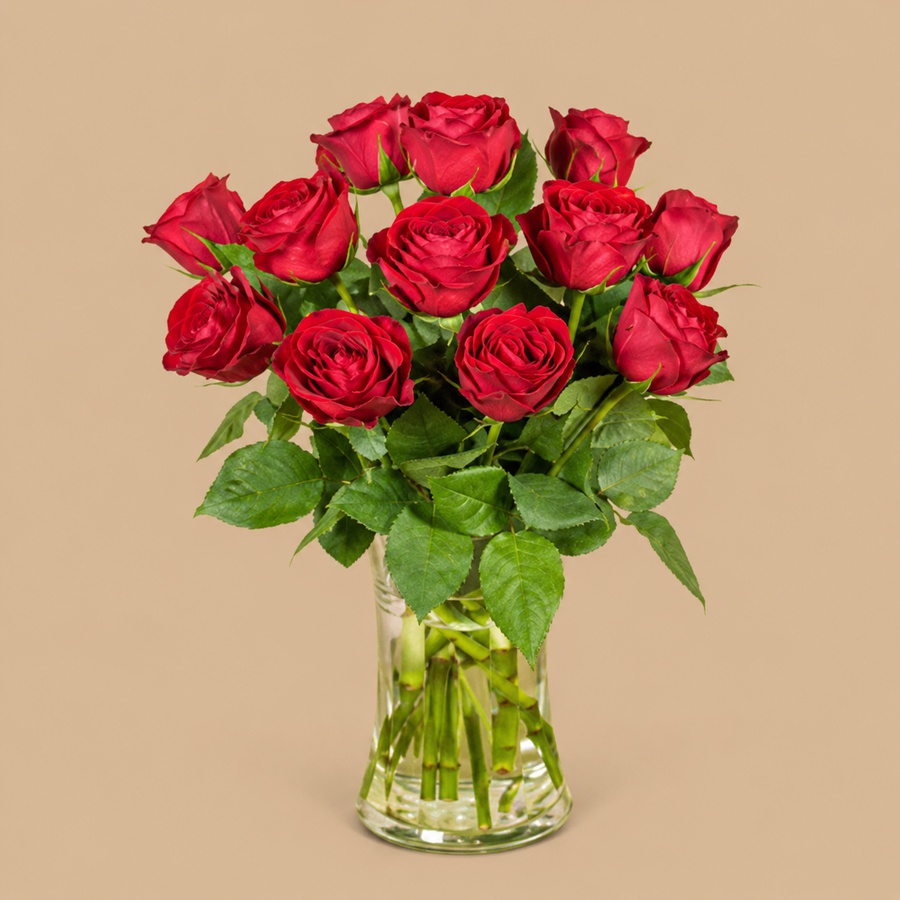 A Dozen Red Roses Bouquet